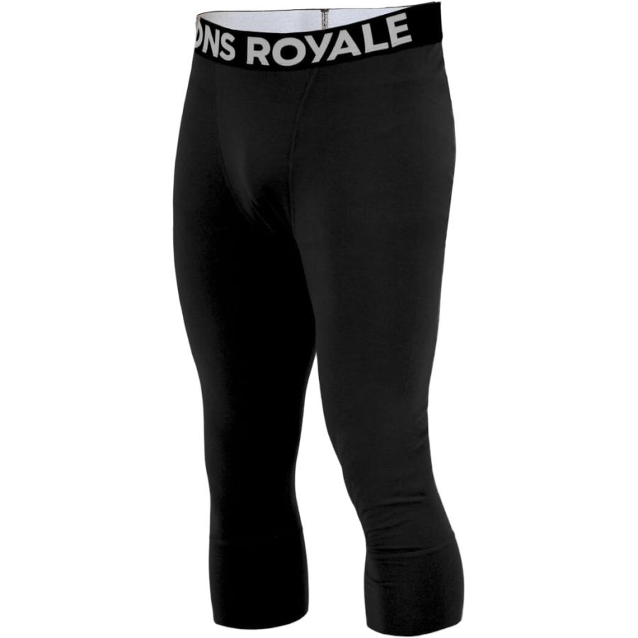Mons Royale Cascade Merino Base Layer 3/4, lyžiarske spodky, pánske, čierna