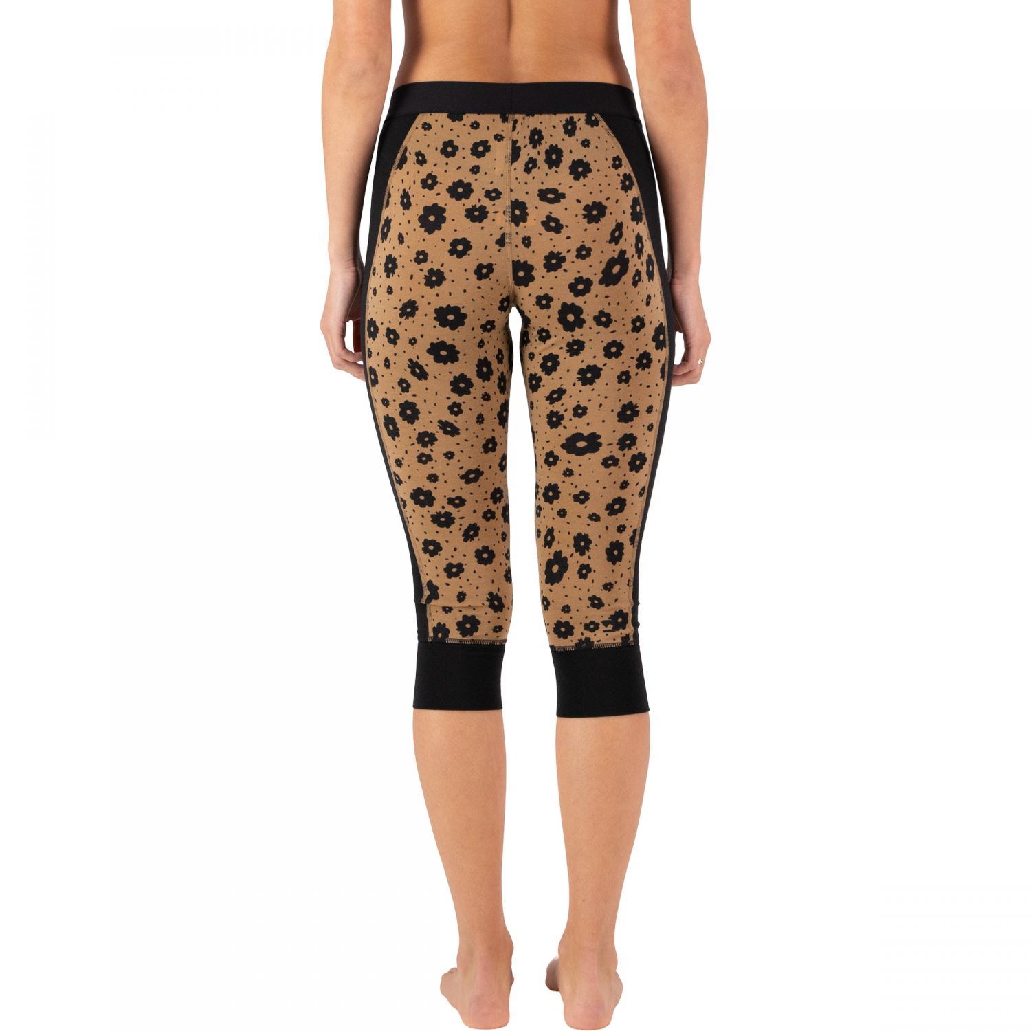 Mons Royale Cascade Merino Base Layer 3/4, pantaloni termici, donna, marrone