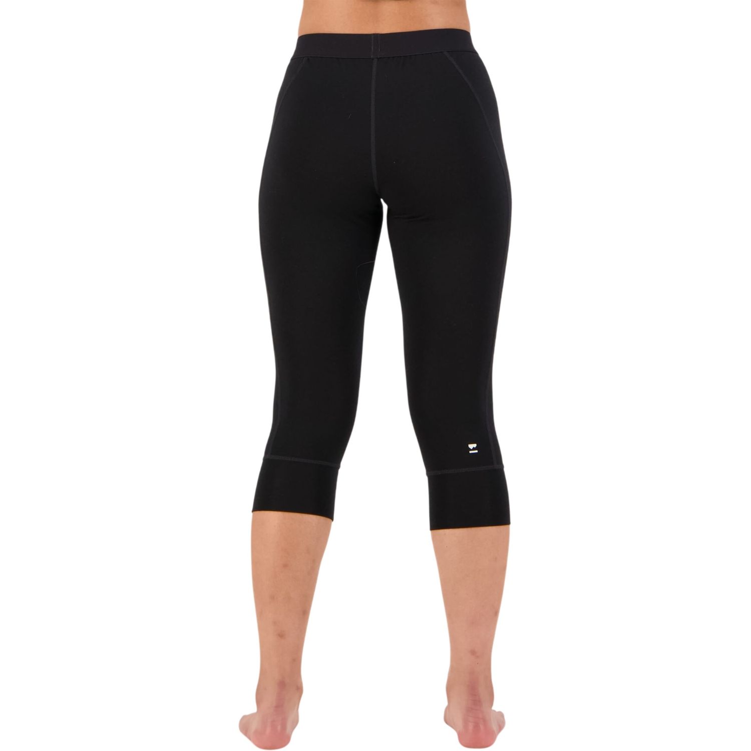 Mons Royale Cascade Merino Base Layer 3/4, pantaloni termici, donna, nero