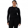 Mons Royale Cascade Merino Base Layer, camisola térmica de esqui, feminino, preto