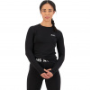 Mons Royale Cascade Merino Base Layer, camisola térmica de esqui, feminino, preto
