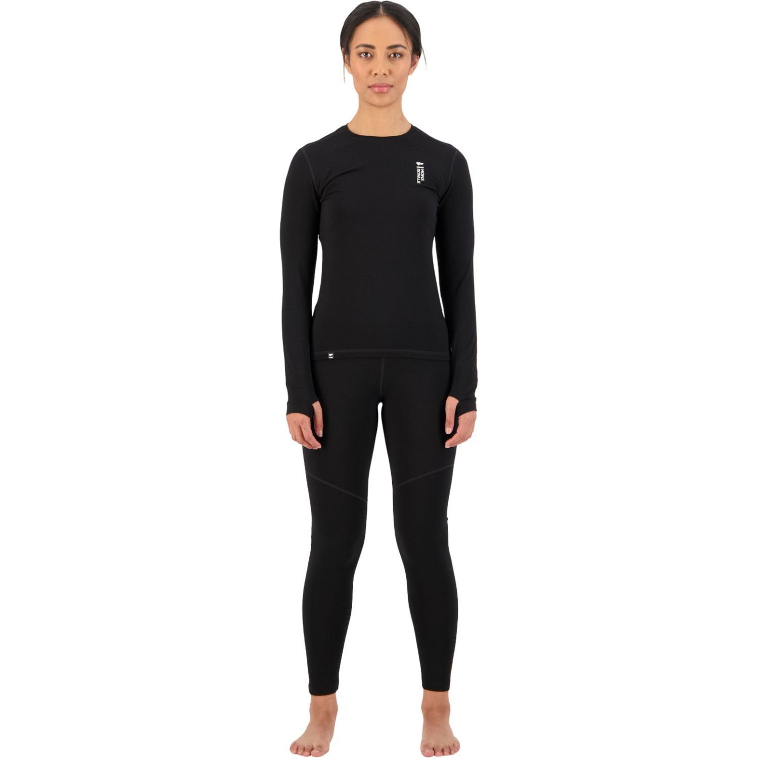 Mons Royale Cascade Merino Base Layer Legging, lyžiarske spodné nohavice, dámske, čierne