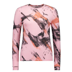 Mons Royale Cascade Merino Base Layer Long Sleeve, ski base layer top, women, pink