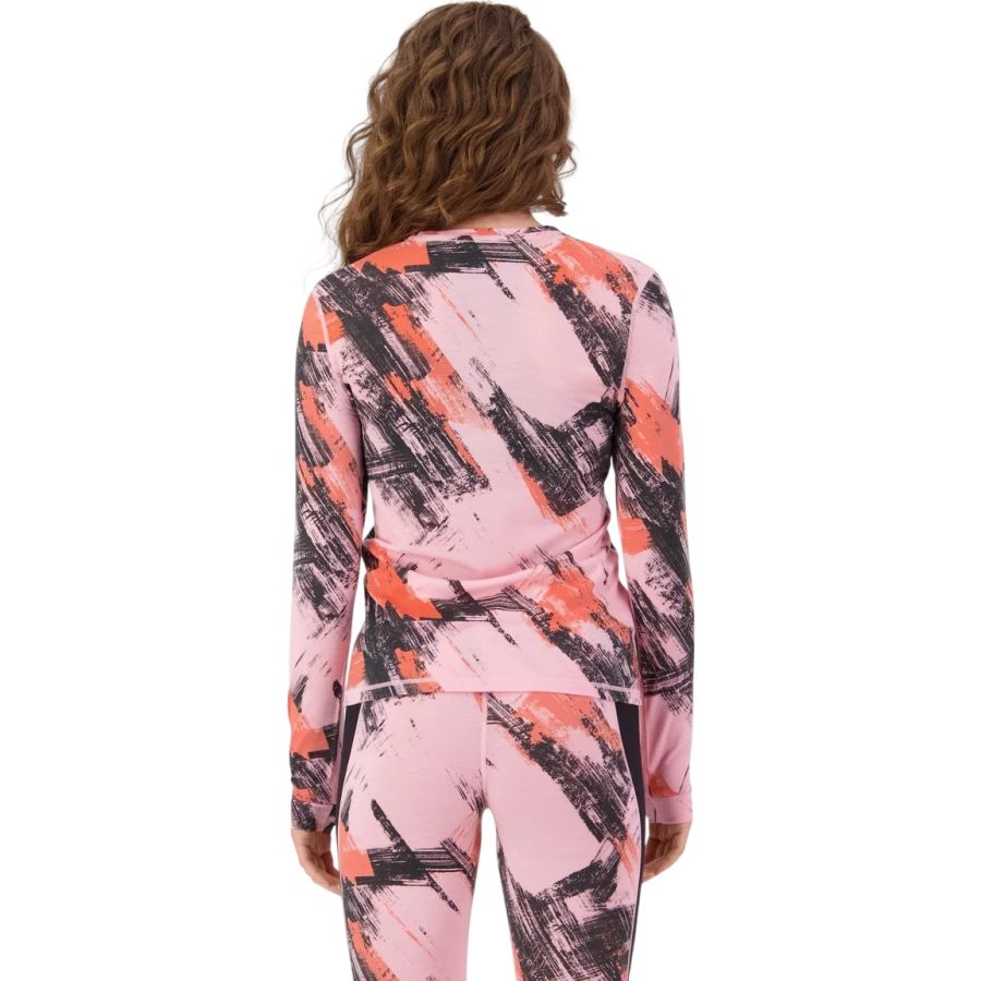 Mons Royale Cascade Merino Base Layer Long Sleeve, Skiunterhemd, Damen, rosa