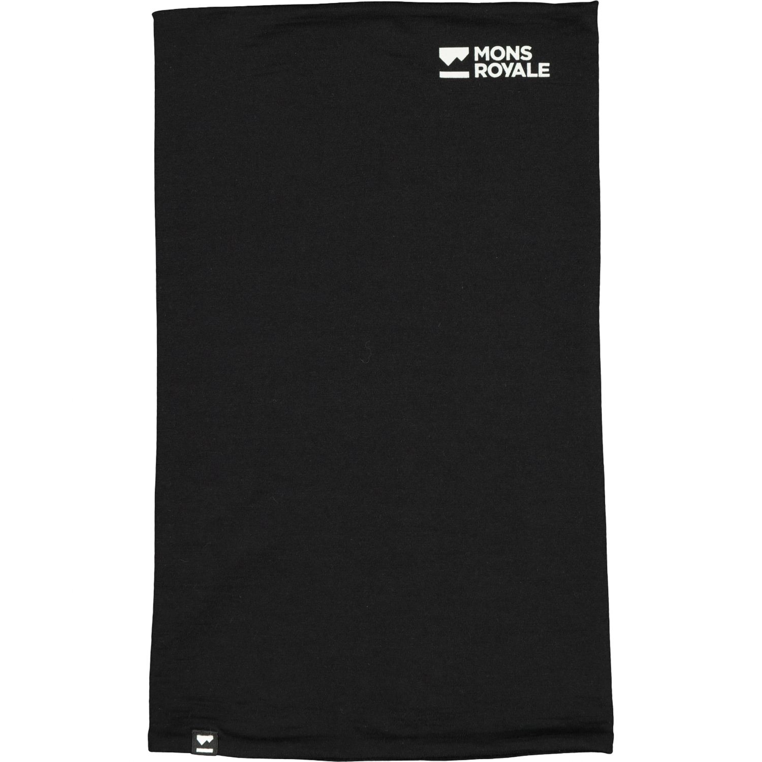 Mons Royale Double Up Merino, fular tubular, unisex, negru
