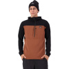 Mons Royale Offgrid Merino Fleece 1/2 Zip Long Sleeve, Fleecejacke, Herren, braun/schwarz