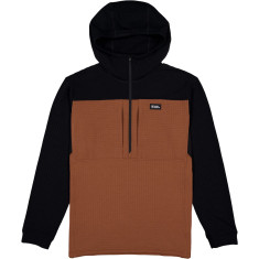 Mons Royale Offgrid Merino Fleece 1/2 Zip Long Sleeve, forro polar, hombre, marrón/negro