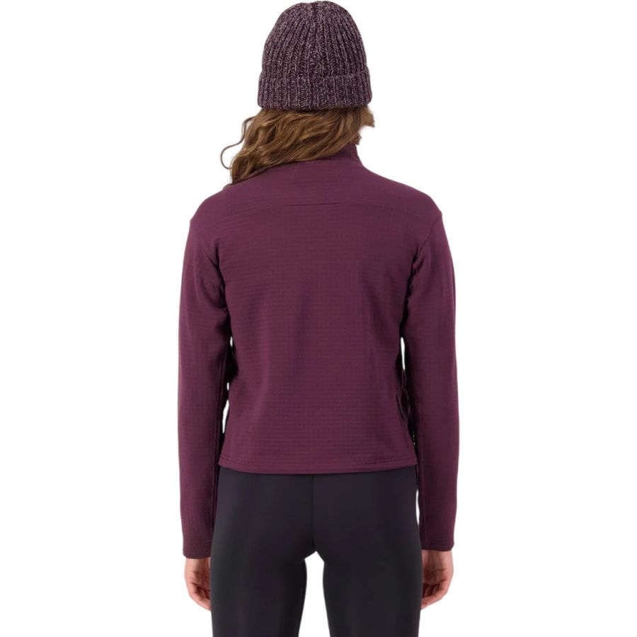 Mons Royale Offgrid Merino Fleece Long Sleeve, Fleecepullover, Damen, lila