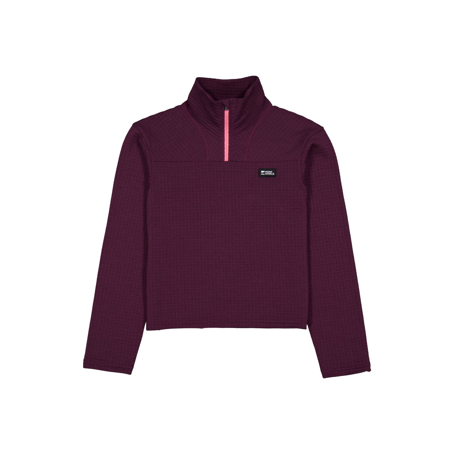Mons Royale Offgrid Merino Fleece Long Sleeve, fleecetrøje, dame, lilla