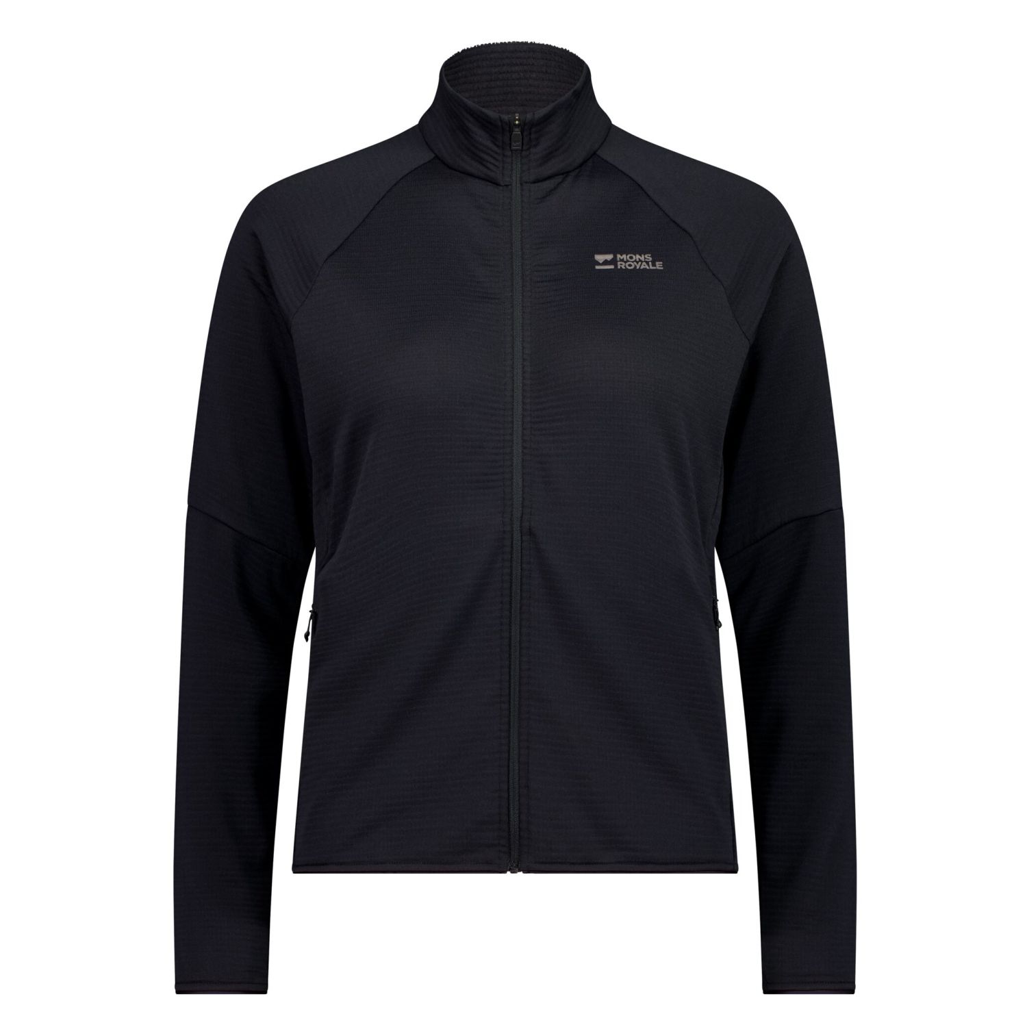 Mons Royale Quad Merino Fleece Jacket, Fleecejacka, Dam, Svart