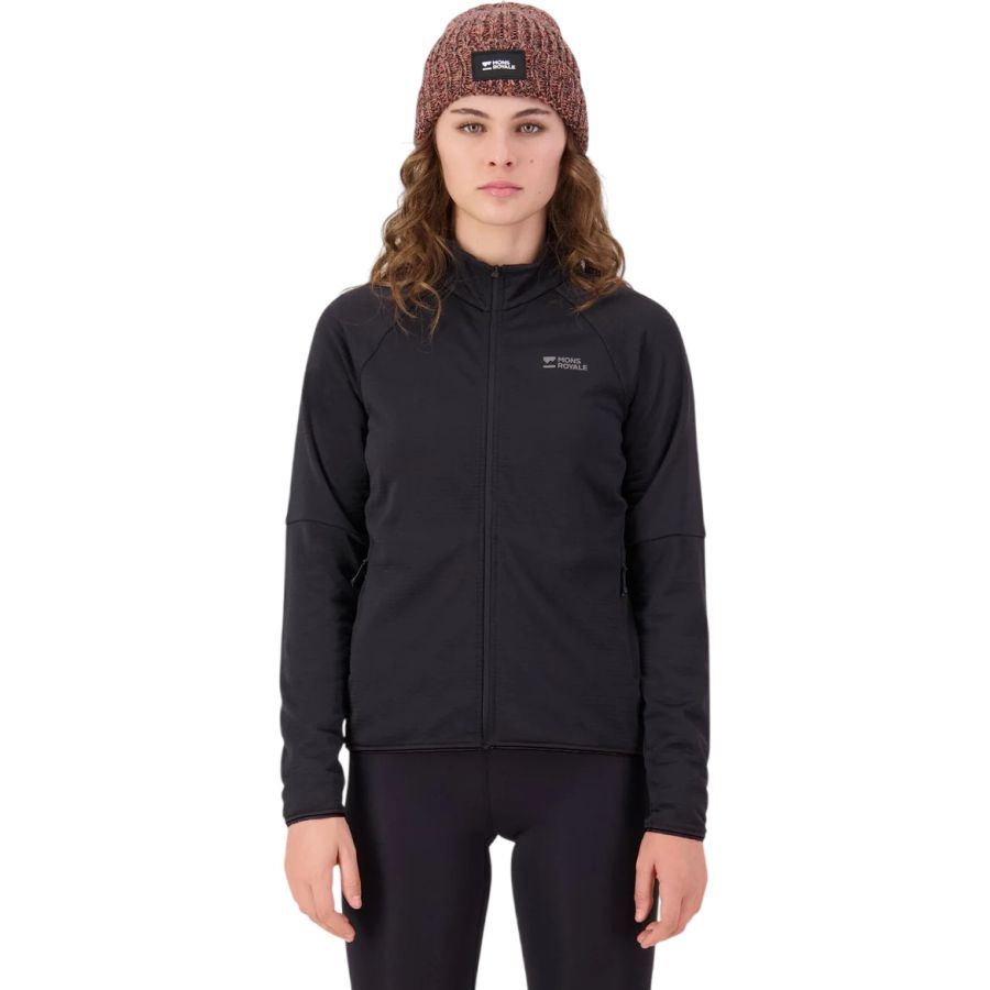 Mons Royale Quad Merino Fleece Jacket, Fleecejacke, Damen, schwarz