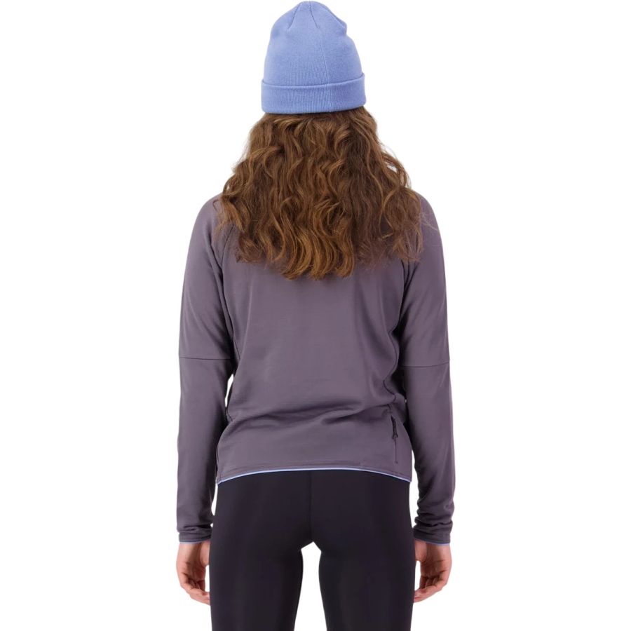 Mons Royale Quad Merino Fleece Pullover, Fleecepullover, Damen, lila