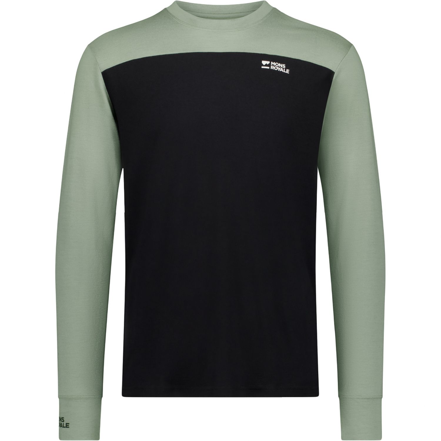 Mons Royale Yotei Merino, camiseta térmica, hombre, verde/negro