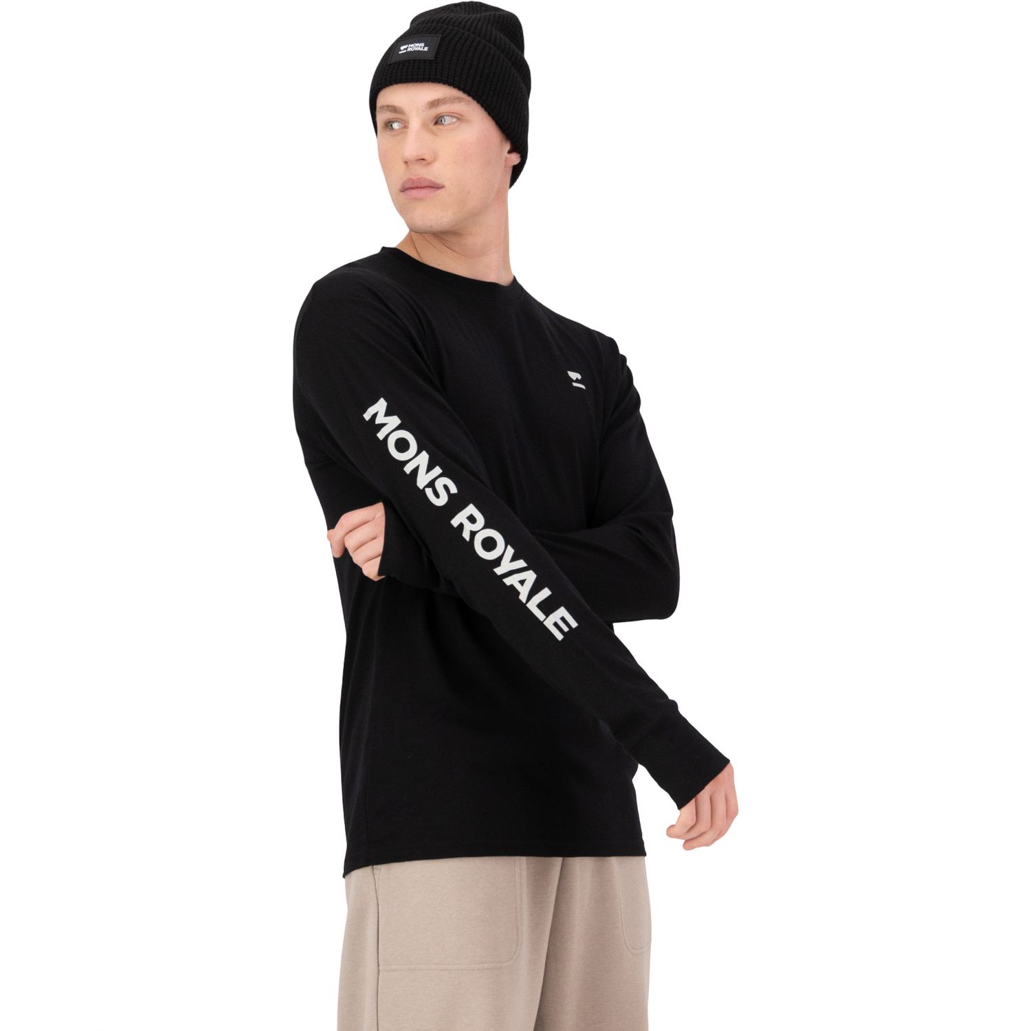 Mons Royale Yotei Merino Classic, base layer top, men, black