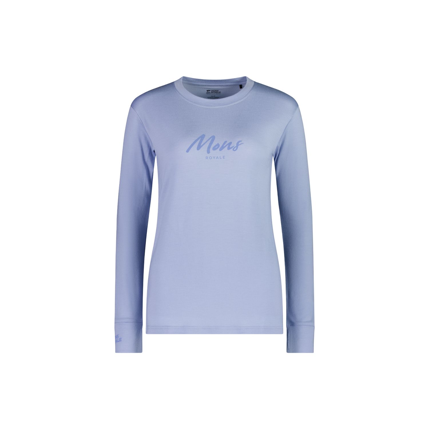 Mons Royale Yotei Merino Classic Long Sleeve, skiundertrøje, dame, blå