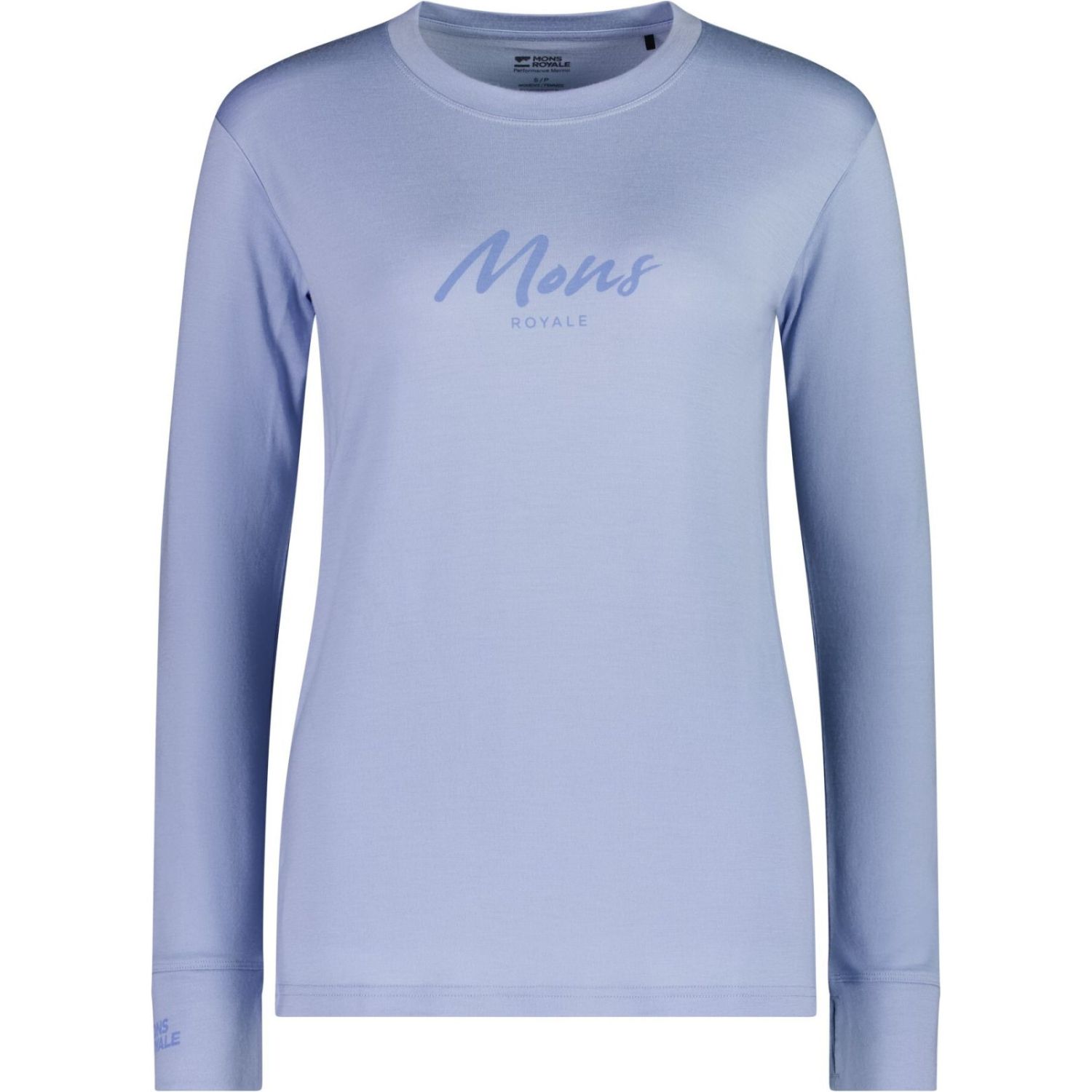 Mons Royale Yotei Merino Classic Long Sleeve, skiundertrøje, dame, blå