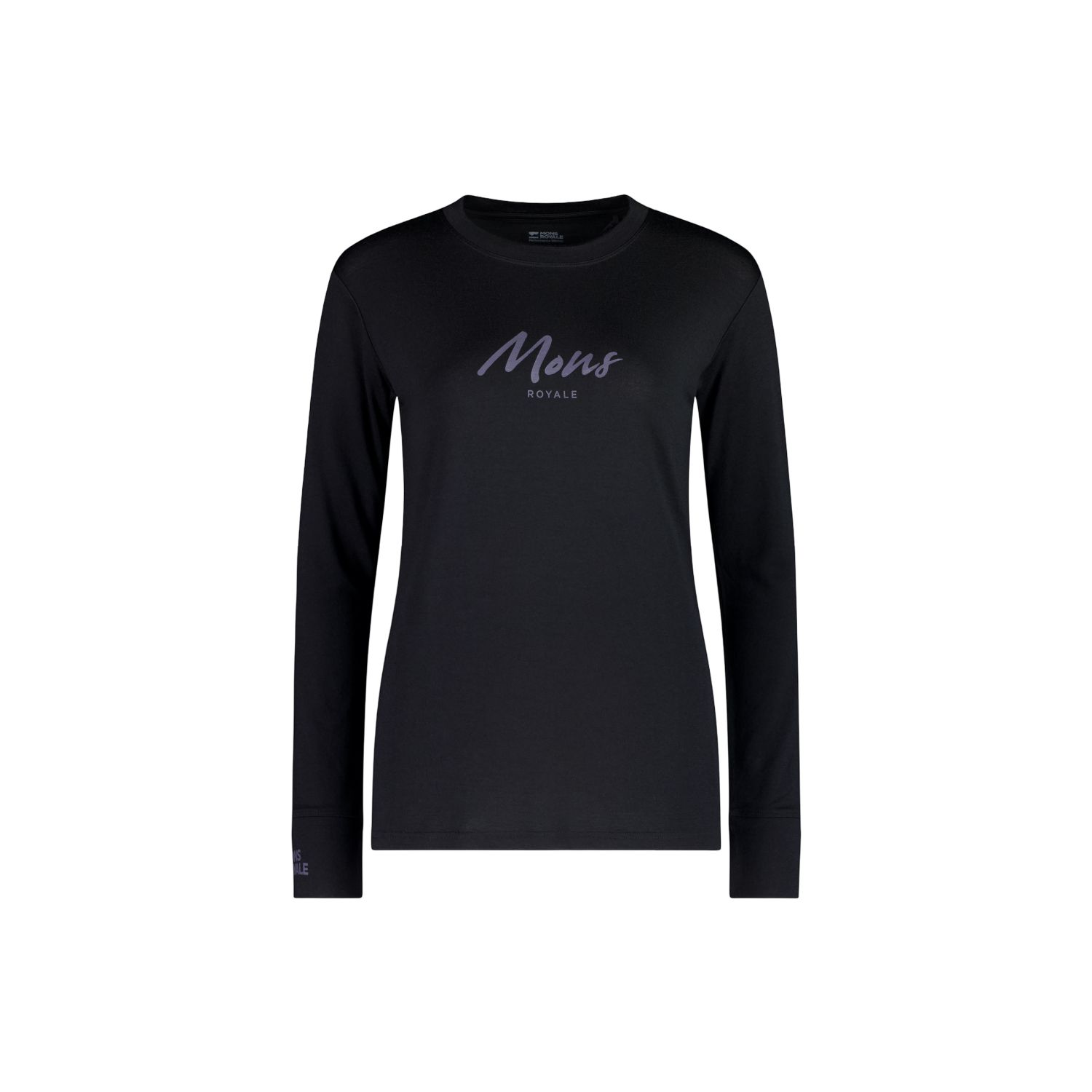 Mons Royale Yotei Merino Classic Long Sleeve, skiundertrøje, dame, sort