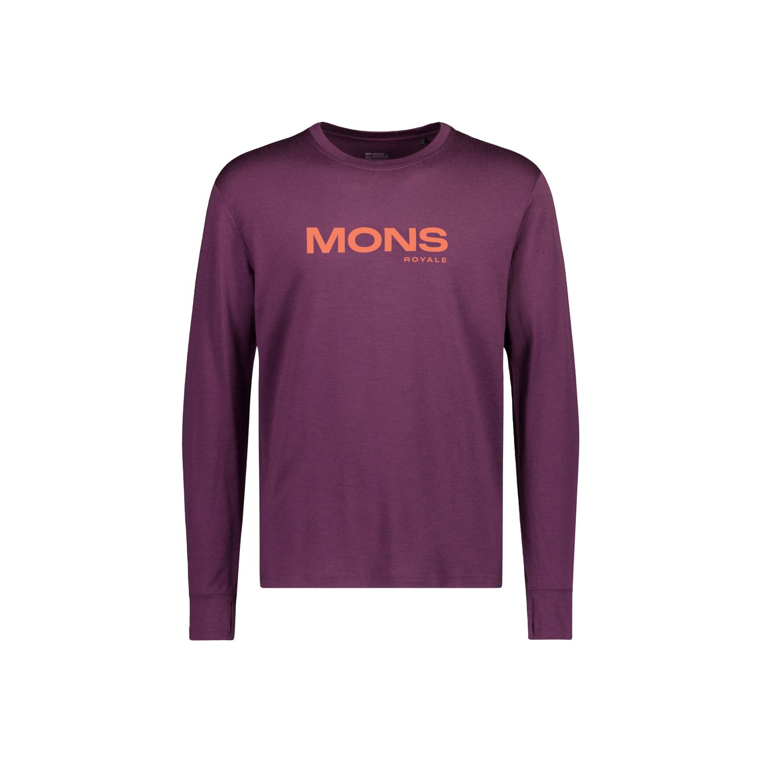 Mons Royale Yotei Merino Classic Long Sleeve, skiundertrøje, herre, lilla