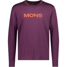 Mons Royale Yotei Merino Classic Long Sleeve, skiundertrøje, herre, lilla