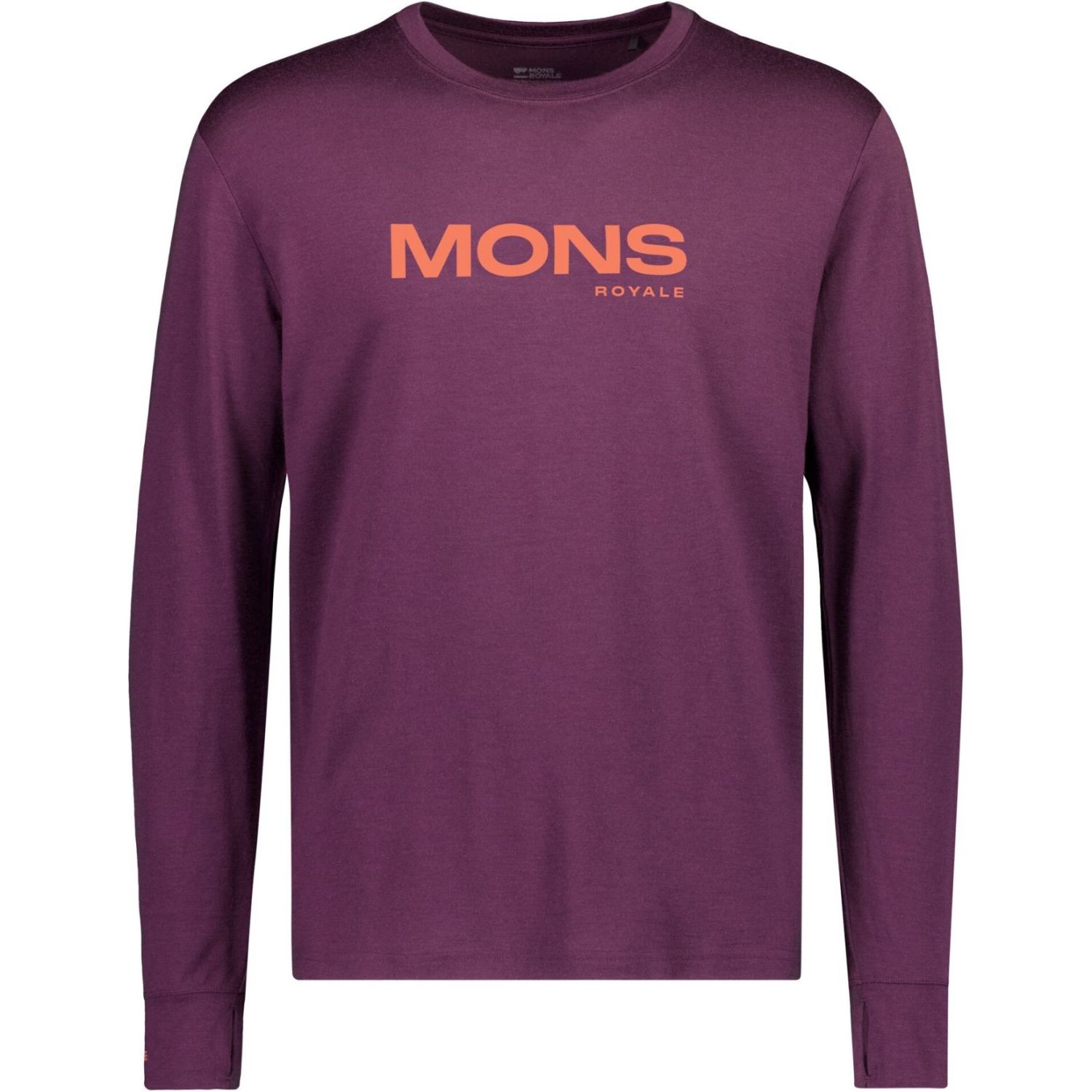 Mons Royale Yotei Merino Classic Long Sleeve, skiundertrøje, herre, lilla