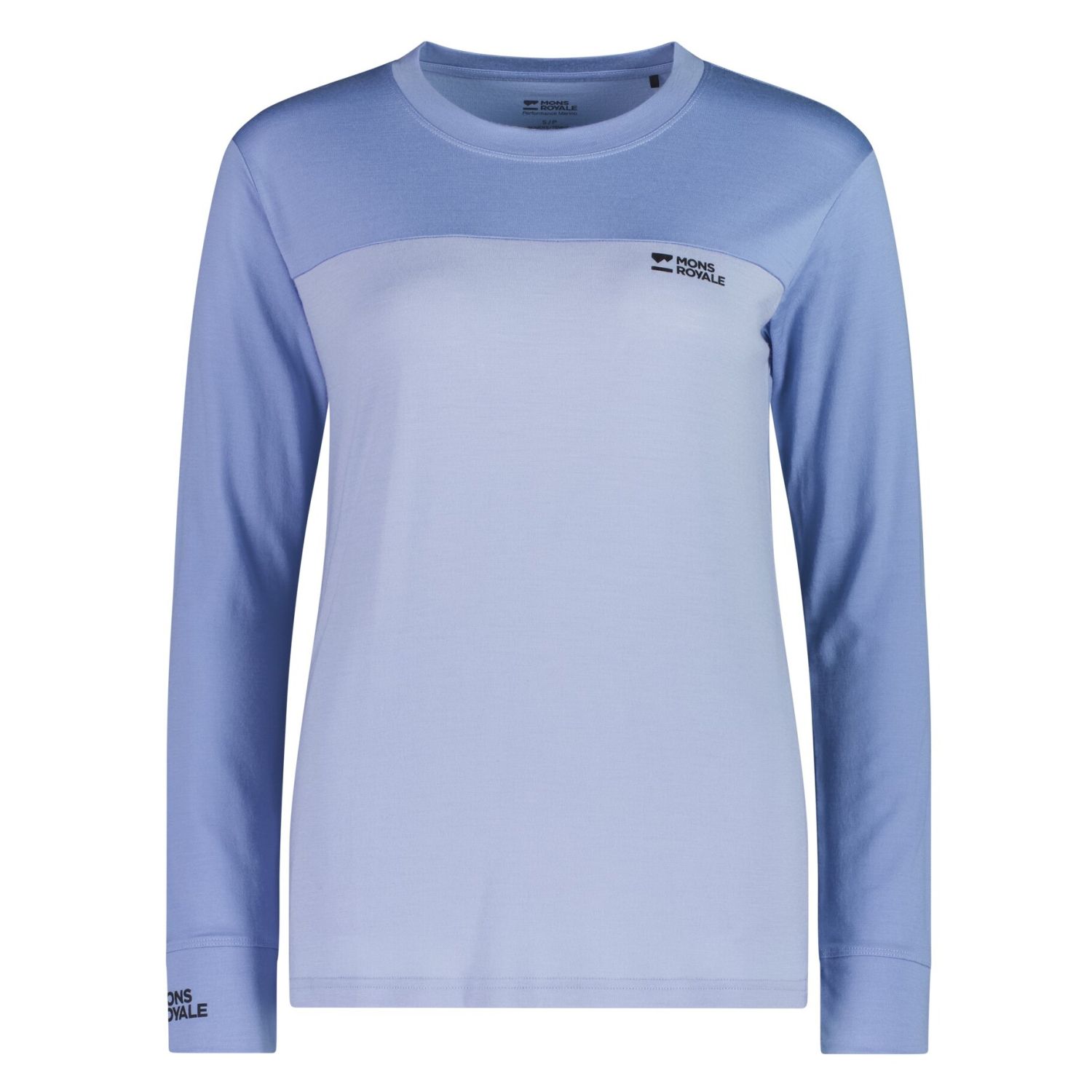 Mons Royale Yotei Merino Long Sleeve, Undertrøye, Dame, Ice Blue / Moonstone