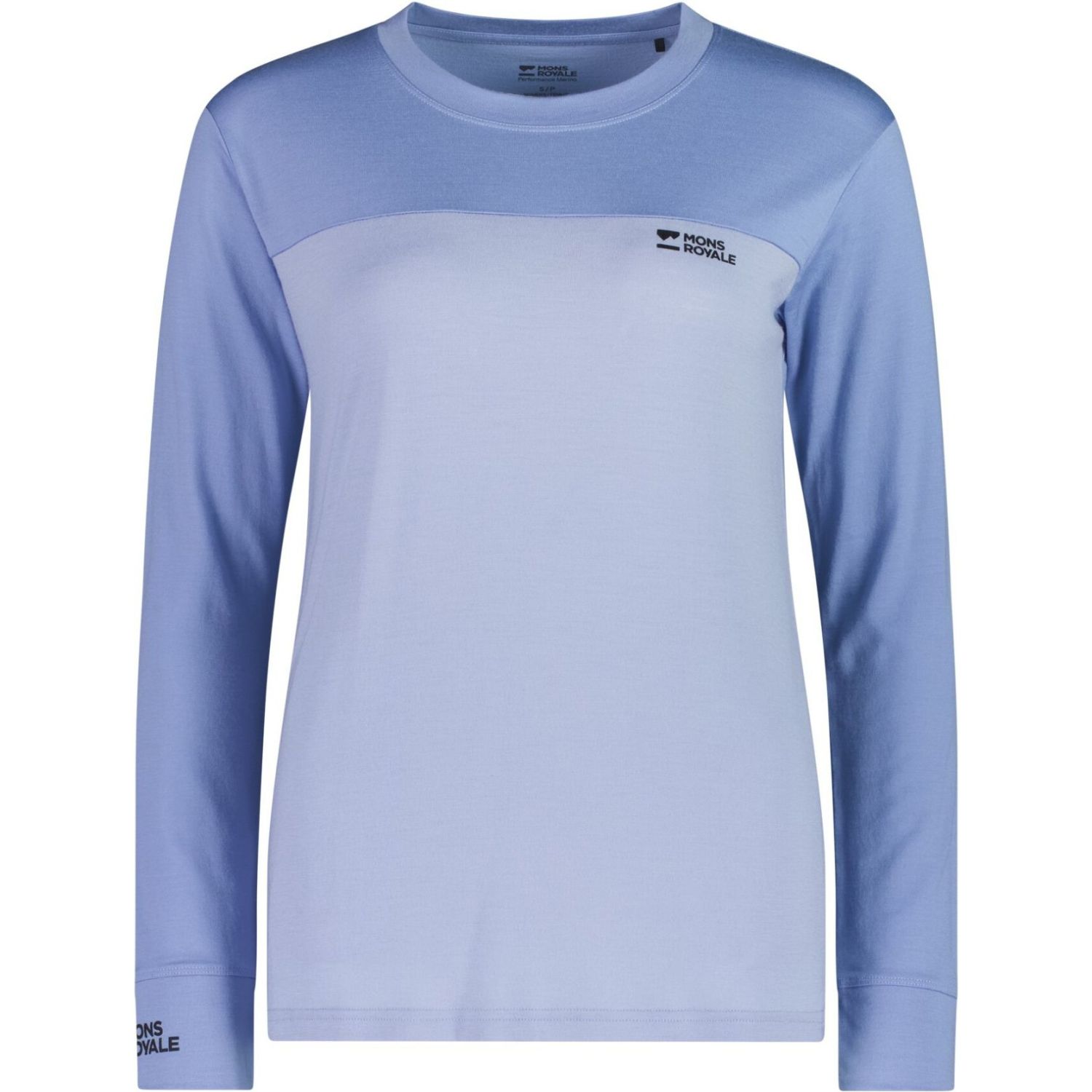 Mons Royale Yotei Merino Long Sleeve, Undertrøye, Dame, Ice Blue / Moonstone
