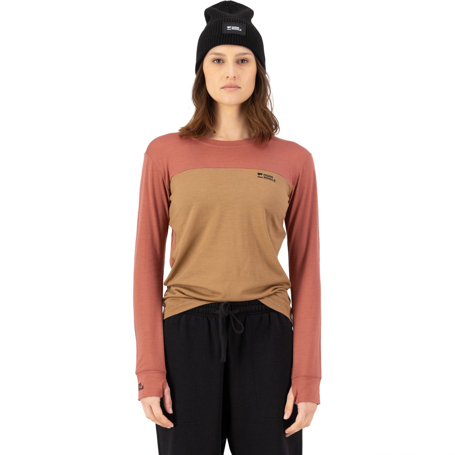 Mons Royale Yotei Merino, Skiunterhemd, Damen, rosa/braun