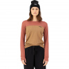 Mons Royale Yotei Merino, thermoshirt, dames, pink/bruin