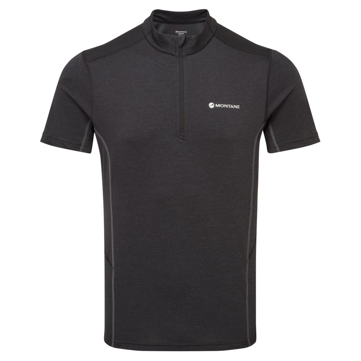 Montane Dart Zip T-Shirt, t-paita, miesten, musta