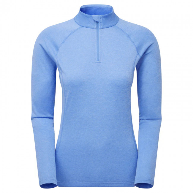 Montane F Dart Zip Neck, dame, lyseblå