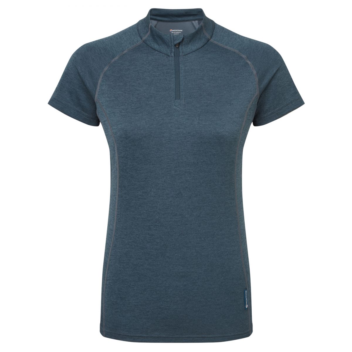 Montane F Dart Zip T-Shirt, koszulka, damska, niebieska