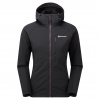 Montane Fem Krypton Hoodie, jaqueta softshell feminina, preta