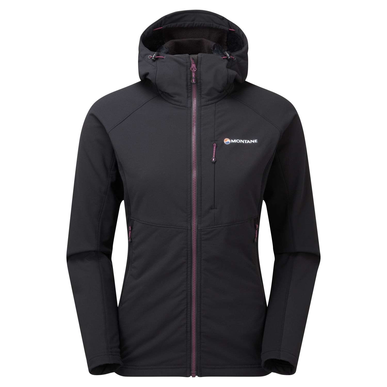 Montane Fem Krypton Hoodie, jaqueta softshell feminina, preta