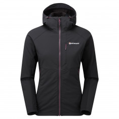 Montane Fem Krypton Hoodie, softshellová bunda, dámska, čierna