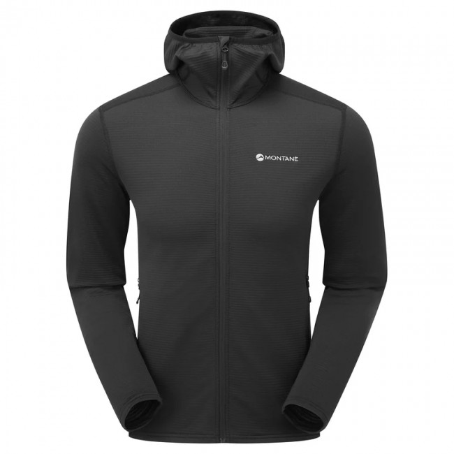 Montane Protium Lite Hoodie, hanorac din fleece cu glugă, bărbat, negru
