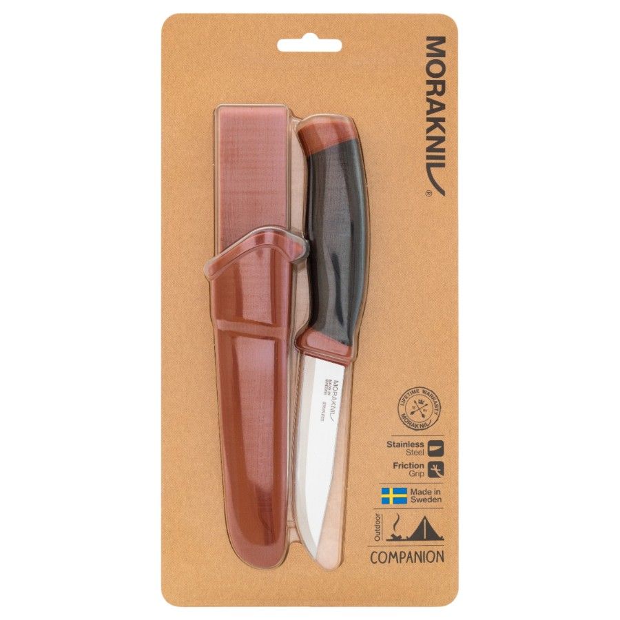 Morakniv Companion (S), nôž, červený