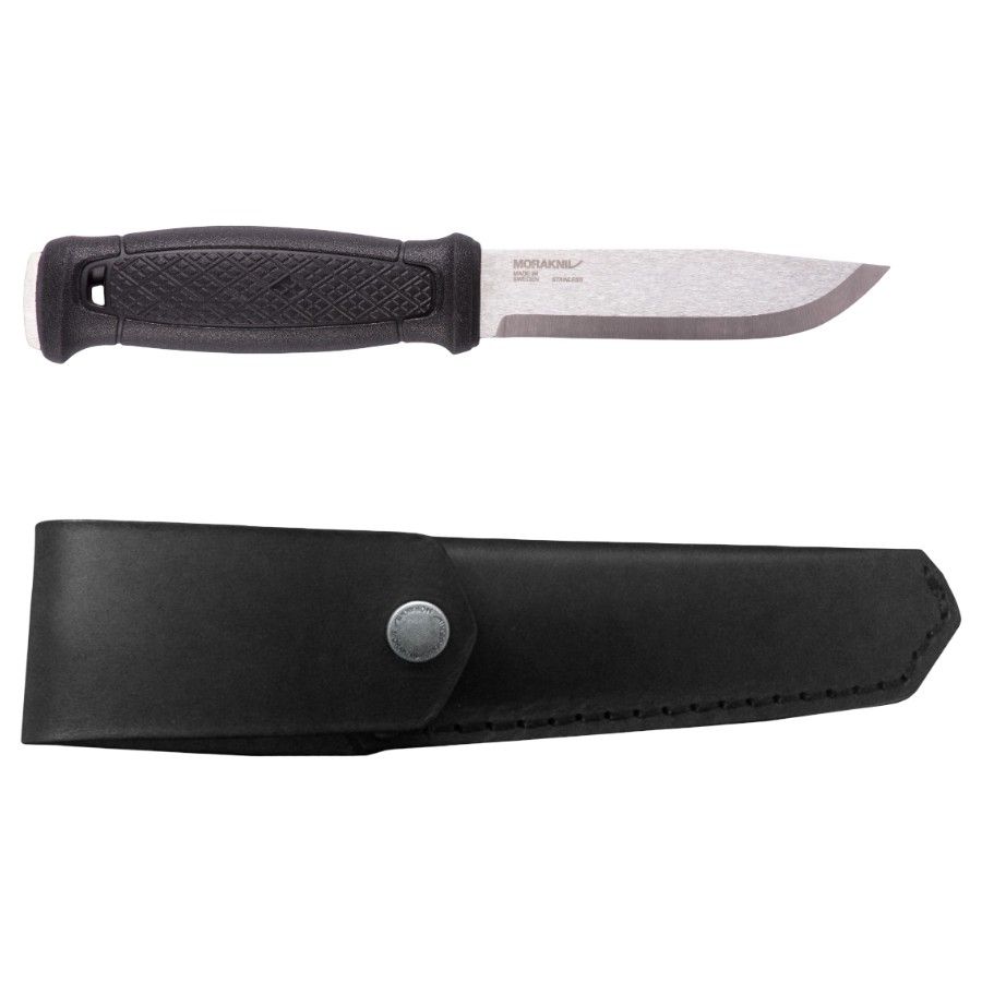 Morakniv Gansberg Con Fodero In Pelle (S), coltello da esterno, nero