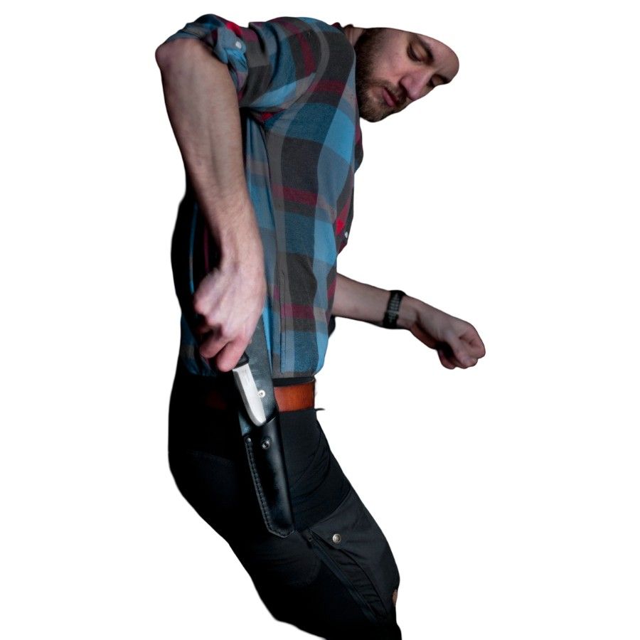 Morakniv Gansberg s ko?eným pouzdrem (S), outdoorový n??, ?erný