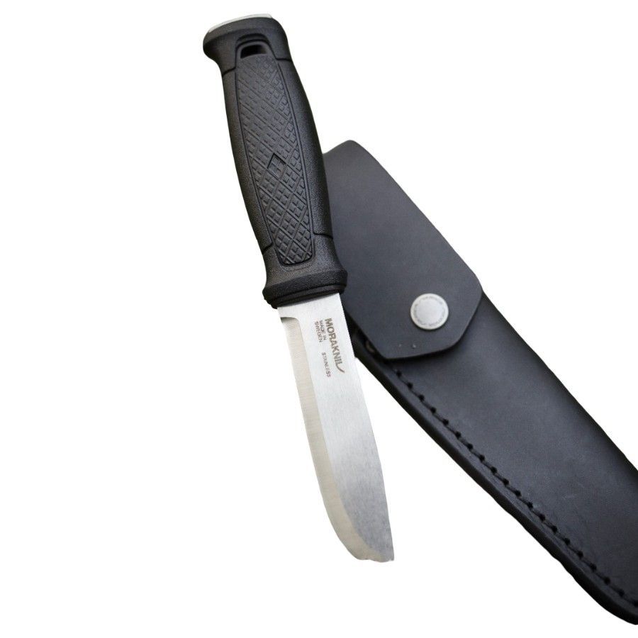 Morakniv Gansberg With Leather Sheath (S), couteau de plein air, noir