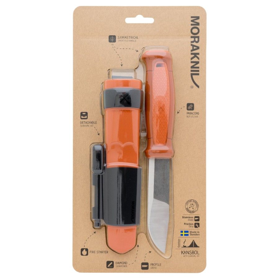 Morakniv Kansbol With Survival Kit (S), cuțit, portocaliu