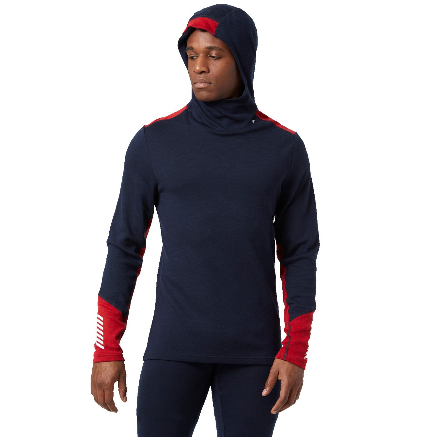 Męska bluza z kapturem Helly Hansen Lifa Merino Midweight Hoodie, granatowy