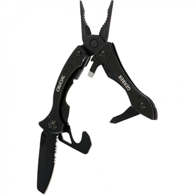 Multifunkčné náradie Gerber Crucial Multi-Tool w/Strap Cutter, multitool, čierne