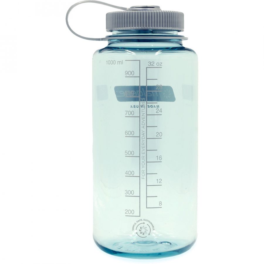 Nalgene boca larga sustentável, garrafa de bebida, 1000 ml, transparente