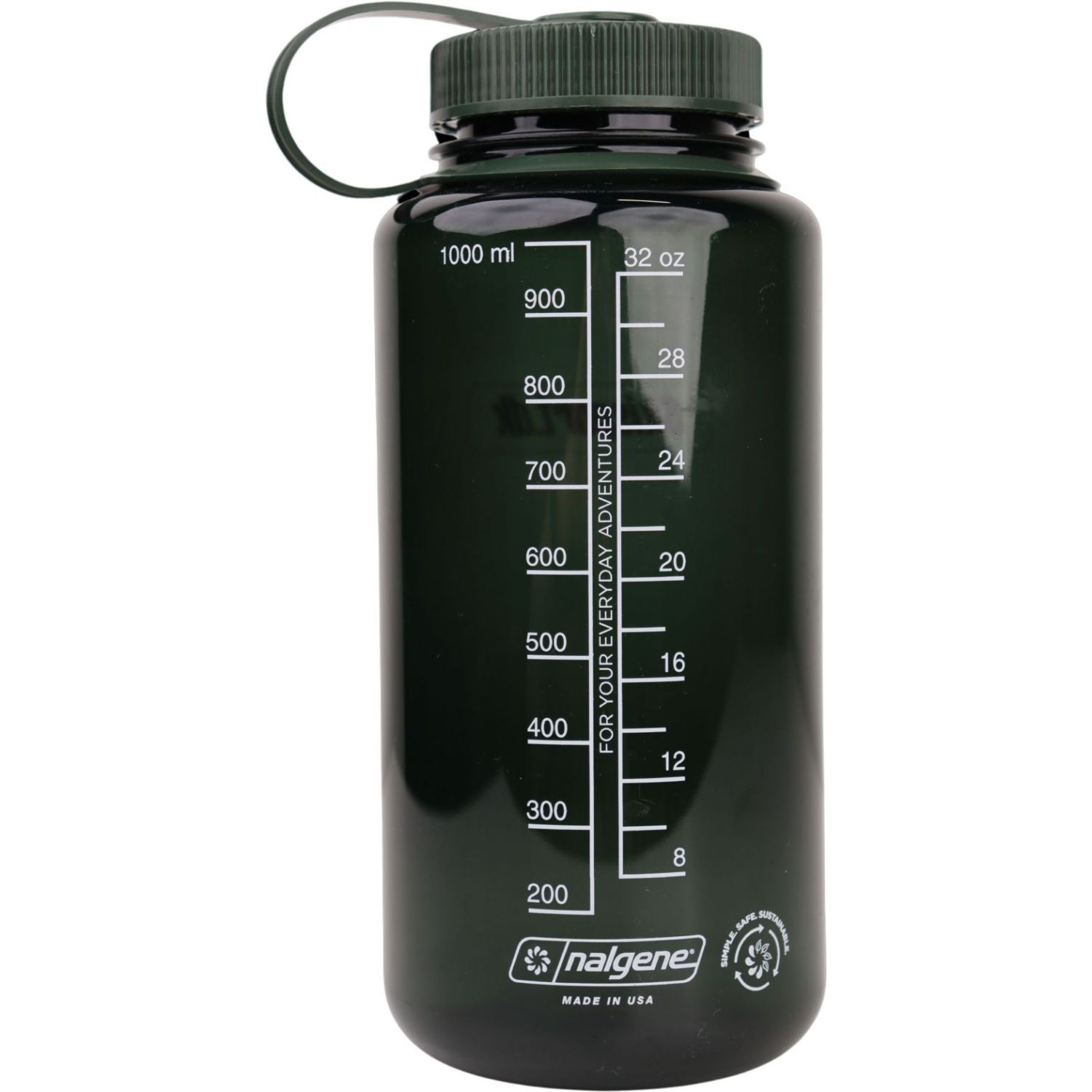 Nalgene bottiglia a bocca larga sustain, 1000 ml, Skisport.dk, verde