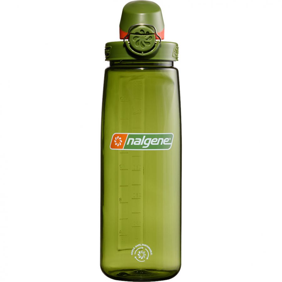 Nalgene OTF Sustain, botella de agua, 650 ml, verde/naranja