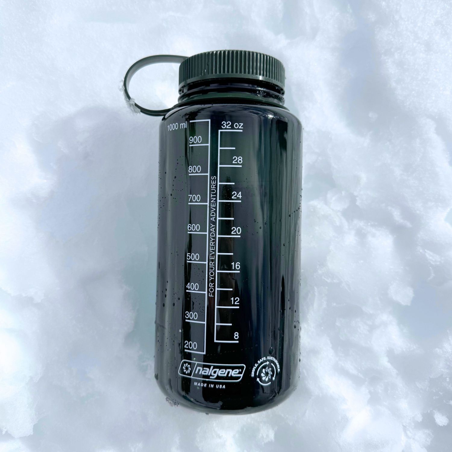 Nalgene széles szájú sustain, ivópalack, 1000 ml, Skisport.dk, zöld