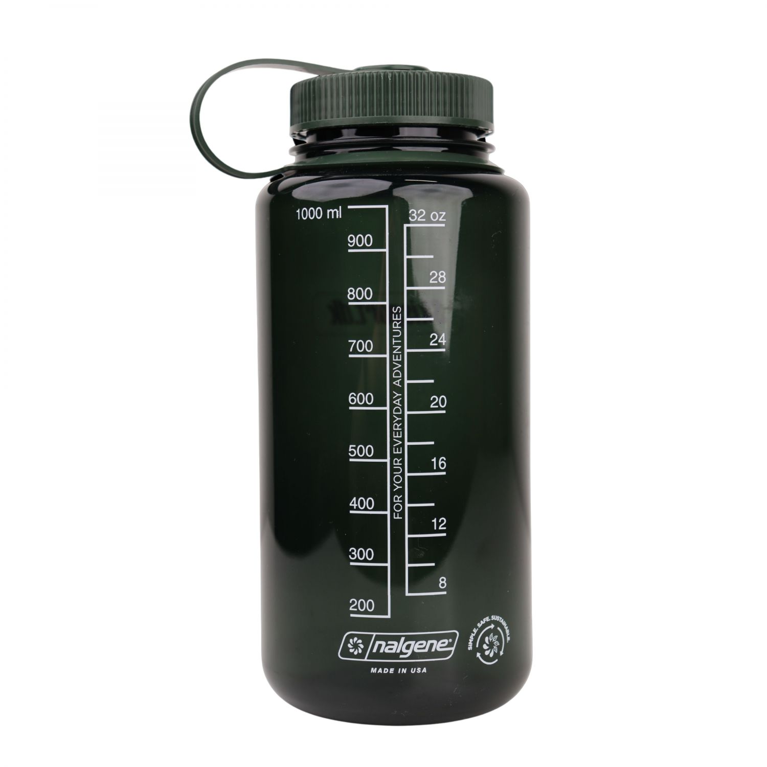 Nalgene wide mouth sustain, drikkedunk, 1000 ml, Skisport.dk, grøn