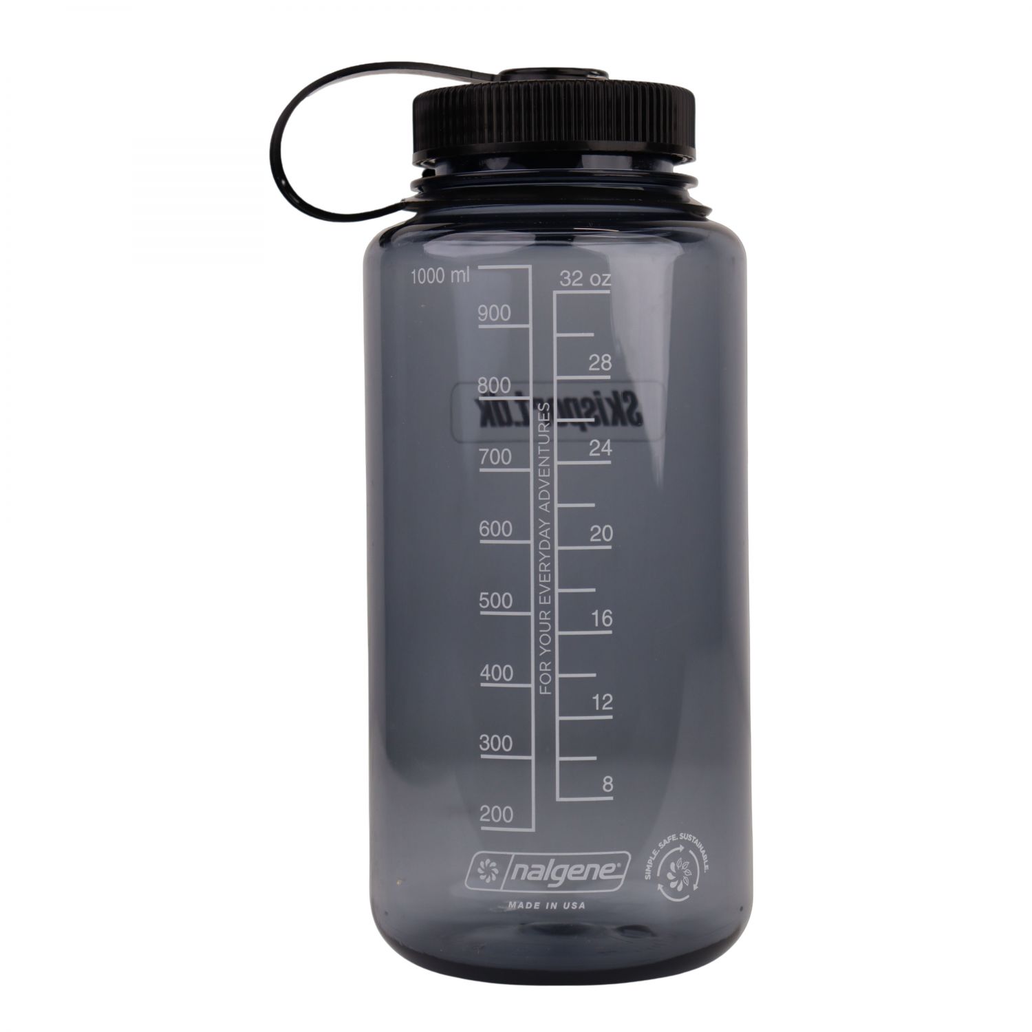 Nalgene wide mouth sustain, fľaša na pitie, 1000 ml, Skisport.dk, sivá