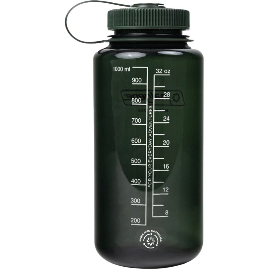 Nalgene wide mouth sustain, fľaša na pitie, 1000 ml, tmavozelená
