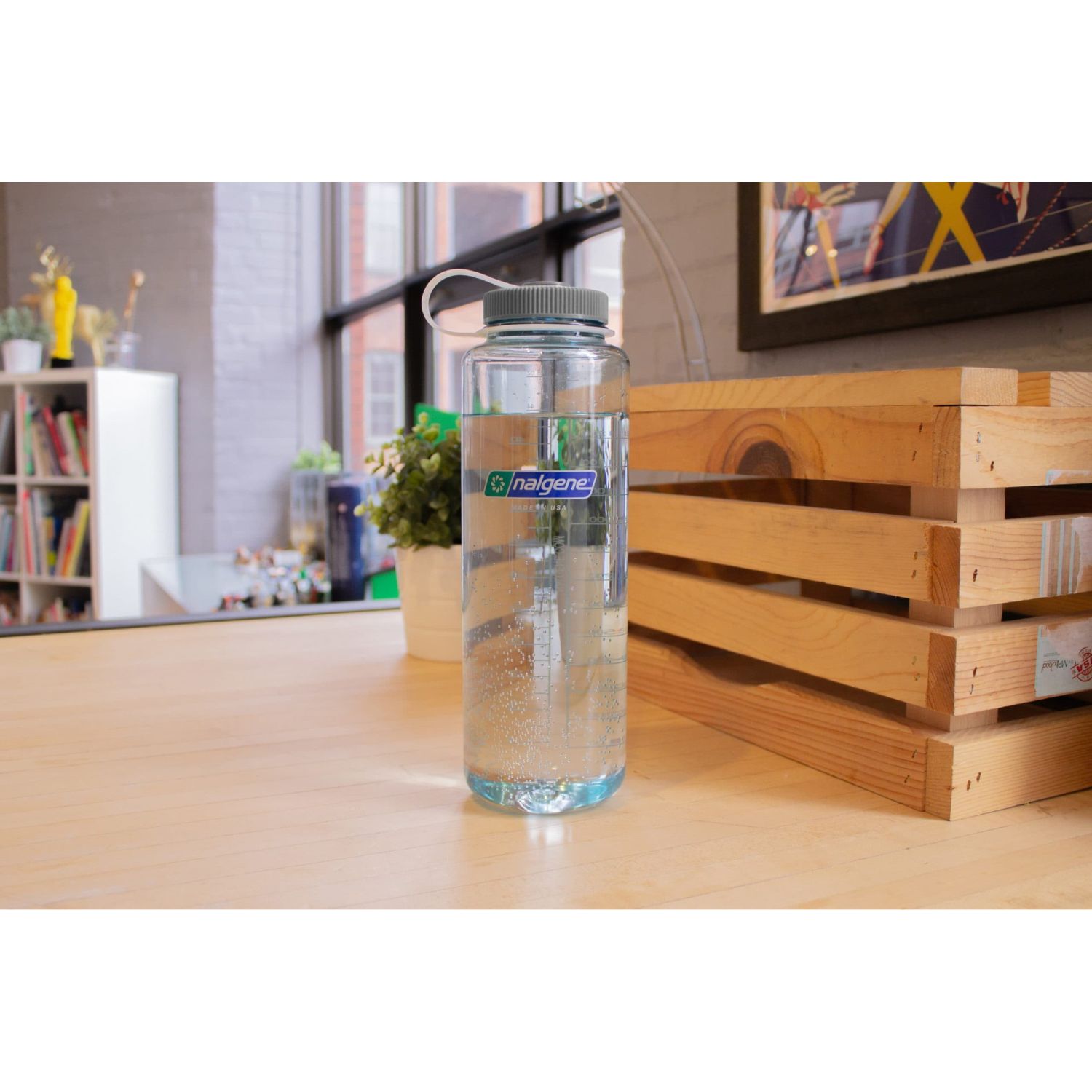 Nalgene wide mouth sustain, VattenFlaska, 1500 ml, Ljusblå